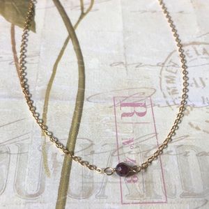 Single Garnet Necklace